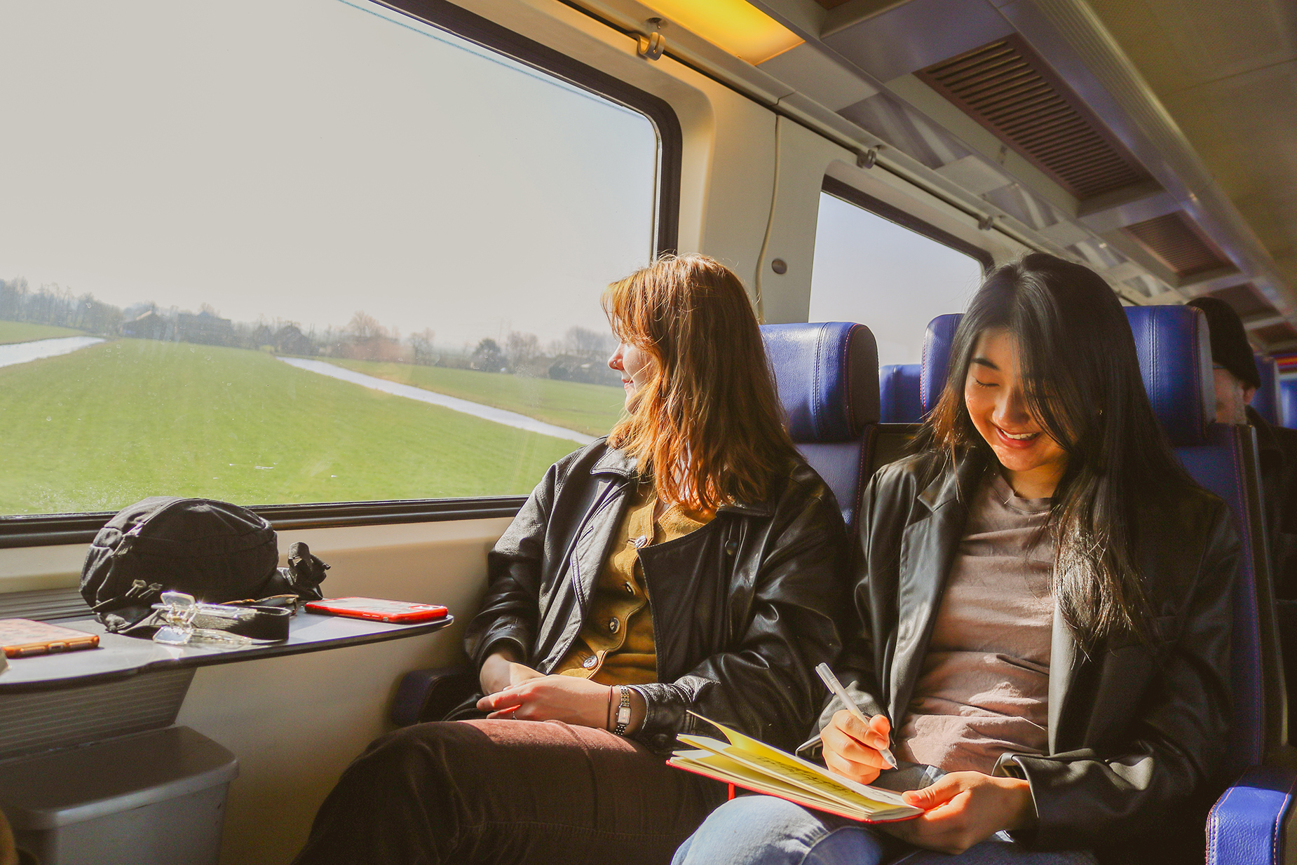 Front page, train ride